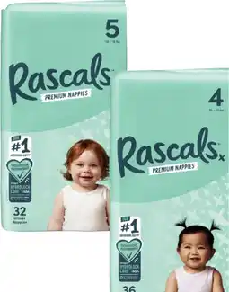 Coles Rascals Premium Nappies 26 Pack-54 Pack offer
