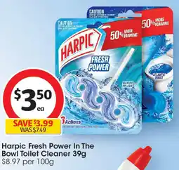 Coles Harpic Fresh Power In The Bowl Toilet Cleaner offer
