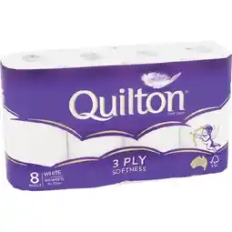Woolworths Quilton Classic Toilet Tissue Pk 8 offer