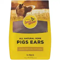Woolworths Bow Wow Pigs Ears Dog Treats Pk 5 offer