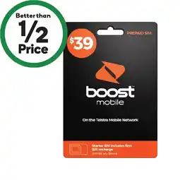 Woolworths Boost $39 Starter Pack° offer