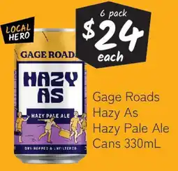 Cellarbrations Gage Roads Hazy As Hazy Pale Ale Cans offer