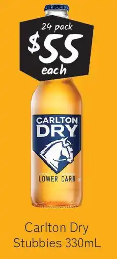 Cellarbrations Carlton Dry Stubbies offer