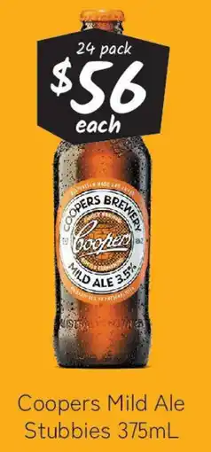 Cellarbrations Coopers Mild Ale Stubbies offer