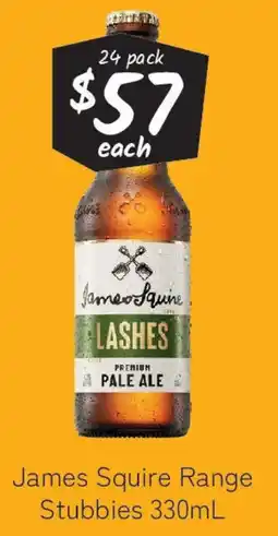 Cellarbrations James Squire Range Stubbies offer
