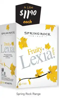 Cellarbrations Spring Rock Range offer