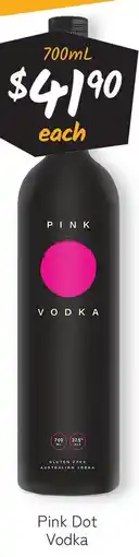 Cellarbrations Pink Dot Vodka offer