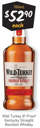 Cellarbrations Wild Turkey 81 Proof Kentucky Straight Bourbon Whiskey offer