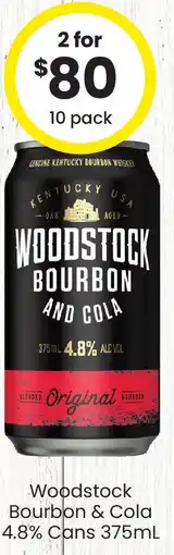 The Bottle O Woodstock Bourbon & Cola 4.8% Cans offer