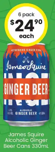 The Bottle O James Squire Alcoholic Ginger Beer Cans offer