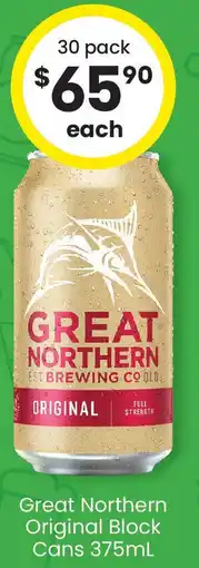 The Bottle O Great Northern Original Block Cans offer