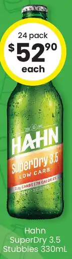 The Bottle O Hahn SuperDry 3.5 Stubbies offer