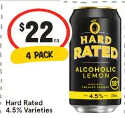 IGA Liquor Hard Rated 4.5% Varieties offer