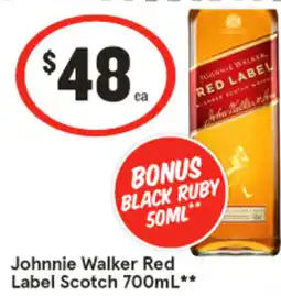 IGA Liquor Johnnie Walker Red Label Scotch offer