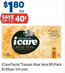 Foodland iCare Facial Tissues Aloe Vera offer