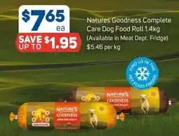Foodland Natures Goodness Complete Care Dog Food Roll offer
