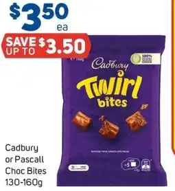 Foodland Cadbury or Pascall Choc Bites offer