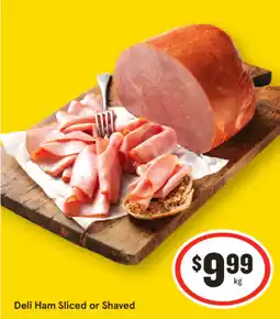 IGA Deli Ham Sliced or Shaved offer