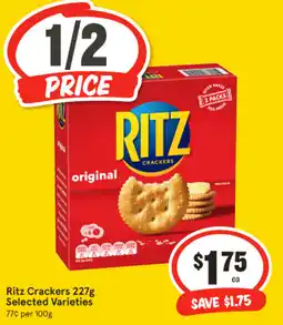IGA Ritz Crackers Selected Varieties offer