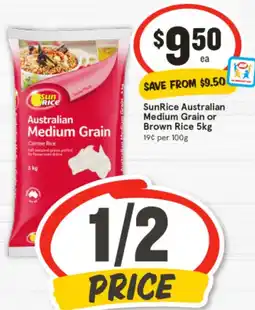IGA SunRice Australian Medium Grain or Brown Rice offer