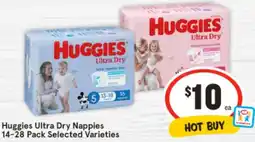 IGA Huggies Ultra Dry Nappies Selected Varieties offer