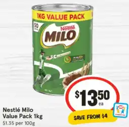 IGA Nestlé Milo Value Pack offer