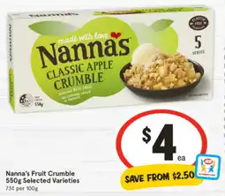 IGA Nanna's Fruit Crumble Selected Varieties offer