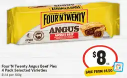 IGA Four 'N Twenty Angus Beef Pies Selected Varieties offer