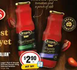 IGA Leggo's Rich & Smooth Gourmet Pasta Selected Varieties offer