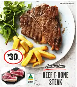 IGA Beef t-bone steak offer