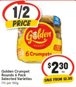 IGA Golden Crumpet Rounds Selected Varieties offer