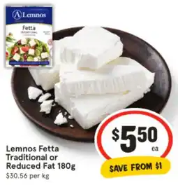 IGA Lemnos Fetta Traditional or Reduced Fat offer