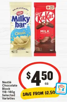 IGA Nestlé Chocolate Block Selected Varieties offer