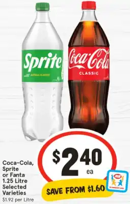 IGA Coca-Cola, 1 Sprite or Fanta Selected Varieties offer