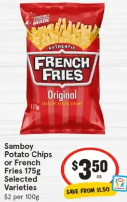 IGA Samboy Potato Chips or French Fries Selected Varieties offer