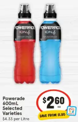 IGA Powerade Selected Varieties offer