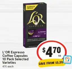 IGA L'OR Espresso Coffee Capsules offer
