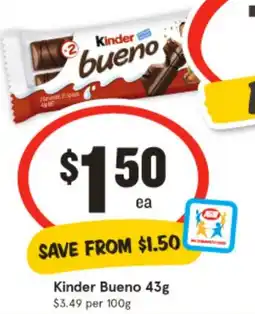 IGA Kinder Bueno offer