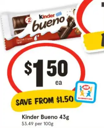 IGA Kinder Bueno offer