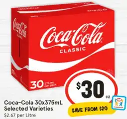 IGA Coca-Cola Selected Varieties offer