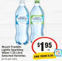 IGA Mount Franklin Lightly Sparkling Water Selected Varieties offer