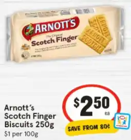 IGA Arnott's Scotch Finger Biscuits offer