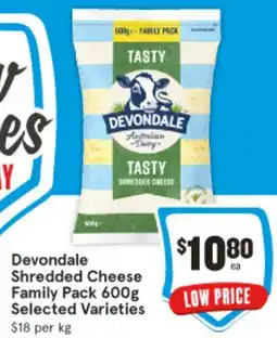 IGA Devondale Shredded Cheese Family Pack Selected Varieties offer