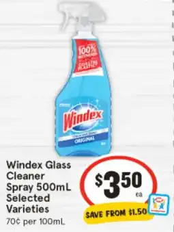 IGA Windex Glass Cleaner Spray Selected Varieties offer