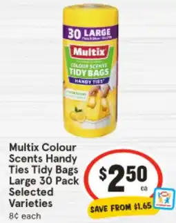 IGA Multix Colour Scents Handy Ties Tidy Bags Large Selected Varieties offer
