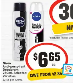 IGA Nivea Anti-perspirant Deodorant Selected Varieties offer