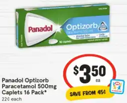 IGA Panadol Optizorb Paracetamol Caplets offer