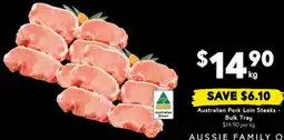 Drakes Australian Pork Loin Steaks - Bulk Tray offer