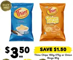 Drakes Thins Chips or Onion offer