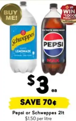 Drakes Pepsi or Schweppes offer
